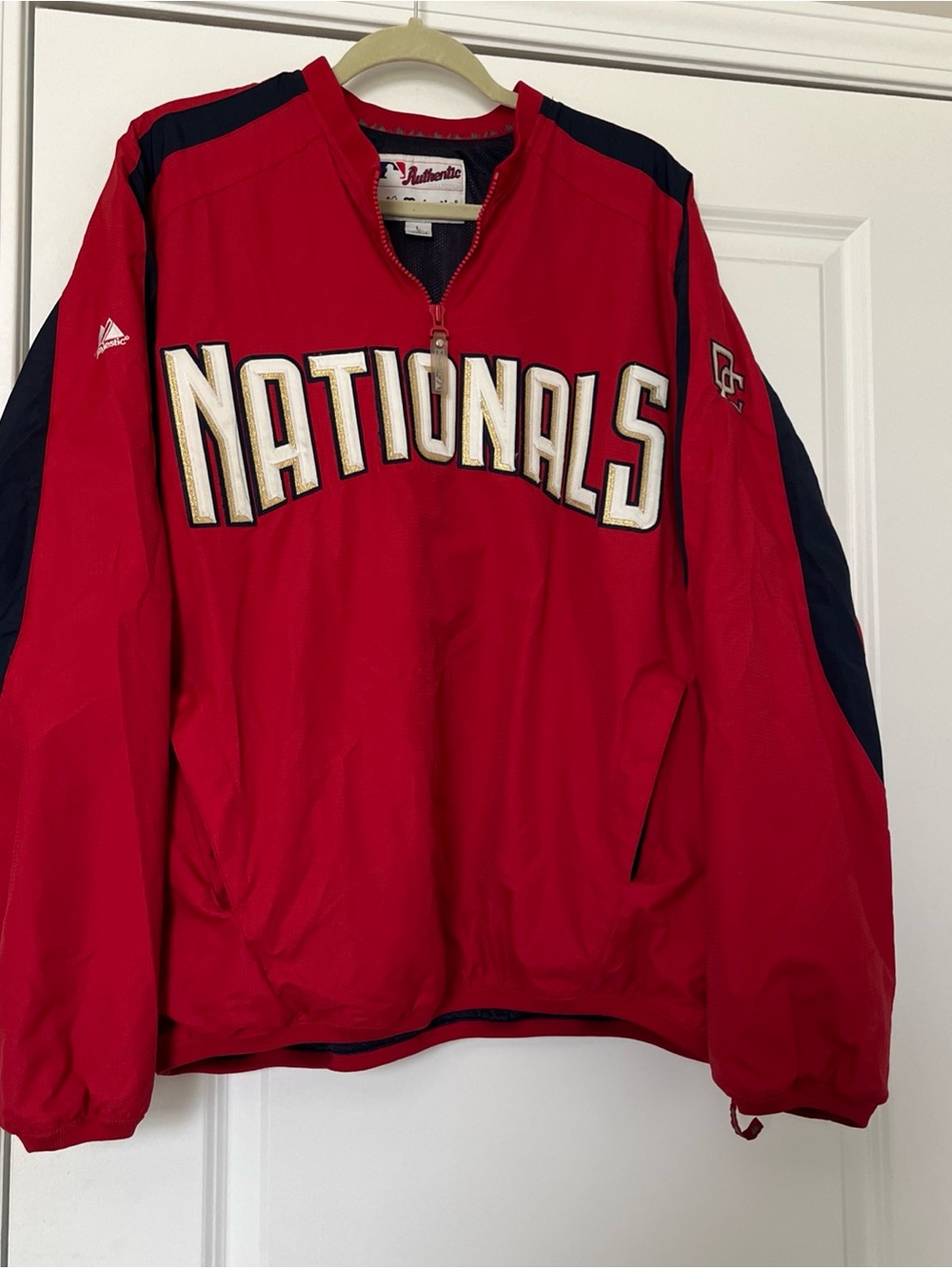 Majestic Authentic Washington Nationals warm up jacket L